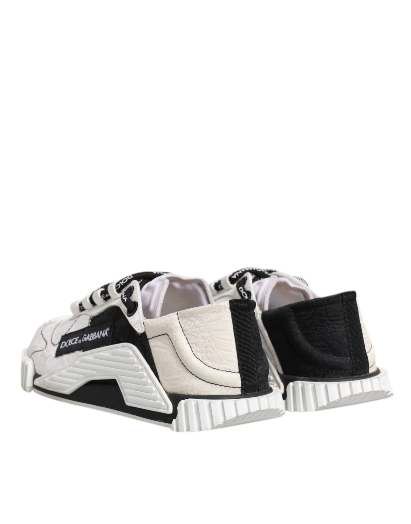 Dolce &amp; Gabbana Witte Zwarte NS1 Lage Sneakers Schoenen
