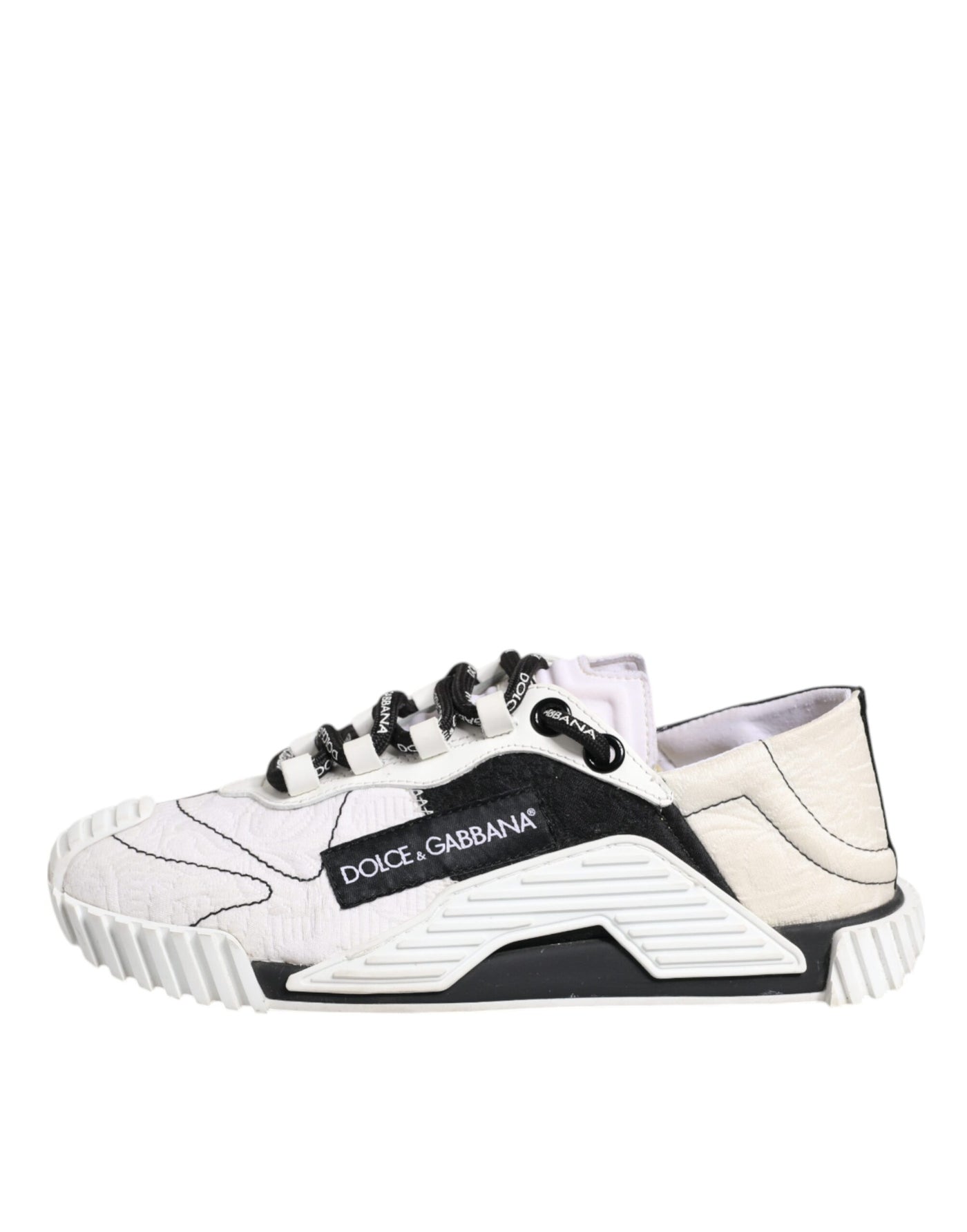 Dolce &amp; Gabbana Witte Zwarte NS1 Lage Sneakers Schoenen