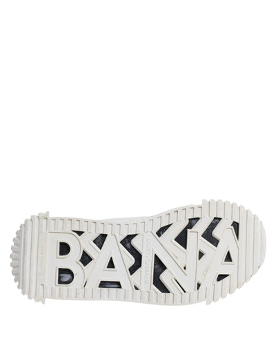 Dolce &amp; Gabbana Witte Zwarte NS1 Lage Sneakers Schoenen