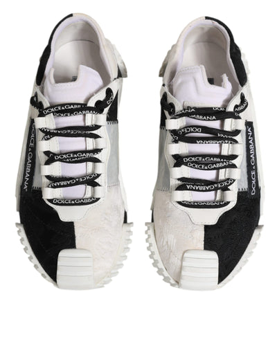 Dolce &amp; Gabbana Witte Zwarte NS1 Lage Sneakers Schoenen