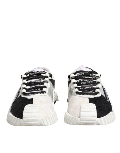 Dolce &amp; Gabbana Witte Zwarte NS1 Lage Sneakers Schoenen