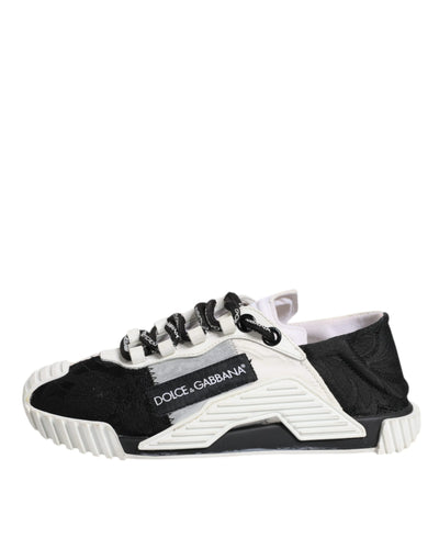 Dolce &amp; Gabbana Witte Zwarte NS1 Lage Sneakers Schoenen