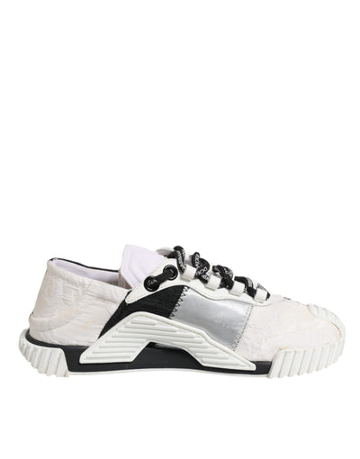 Dolce &amp; Gabbana Witte Zwarte NS1 Lage Sneakers Schoenen