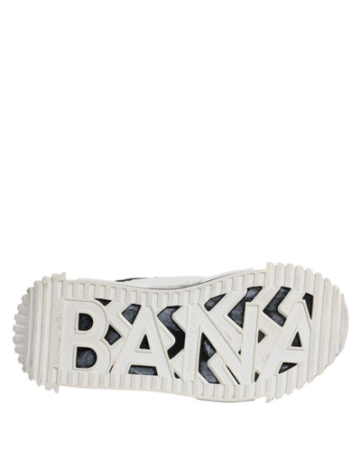 Dolce &amp; Gabbana Witte Zwarte NS1 Lage Sneakers Schoenen
