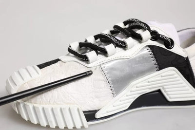 Dolce &amp; Gabbana Witte Zwarte NS1 Lage Sneakers Schoenen