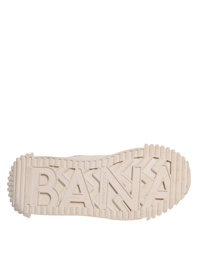 Dolce &amp; Gabbana Witte Veter NS1 Lage Top Sneaker Sportschoenen