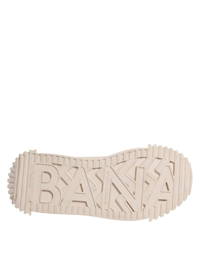 Dolce &amp; Gabbana Witte Veter NS1 Lage Top Sneaker Sportschoenen