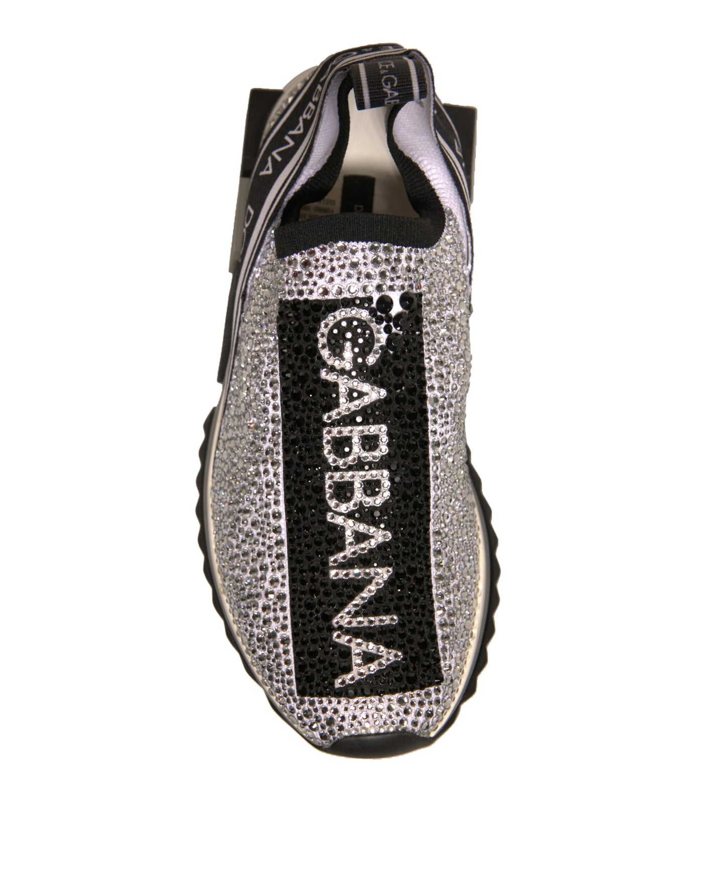 Dolce &amp; Gabbana Zilveren Strass Sorrento Sneakers Schoenen