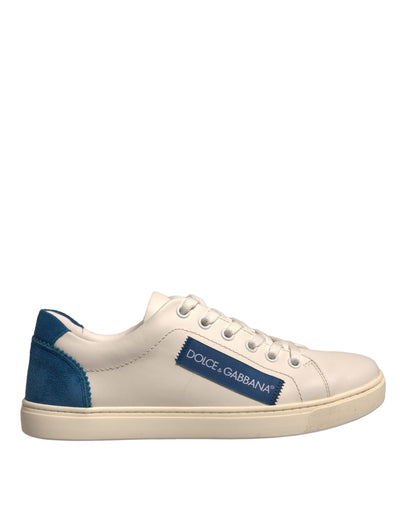 Dolce &amp; Gabbana witte suède lage sneakers