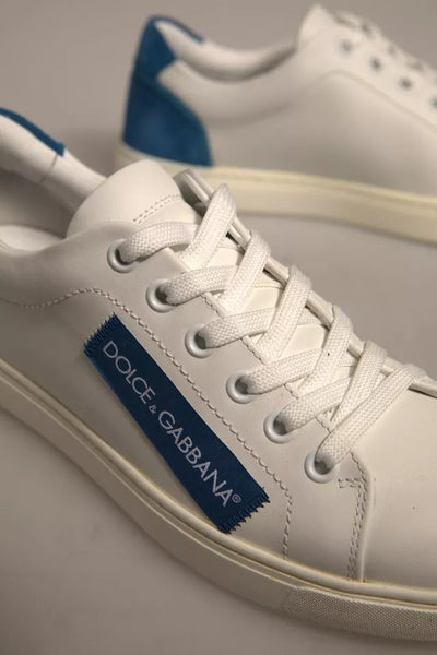 Dolce &amp; Gabbana witte suède lage sneakers