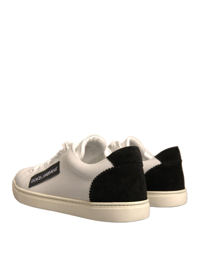 Dolce &amp; Gabbana witte suède lage sneakers