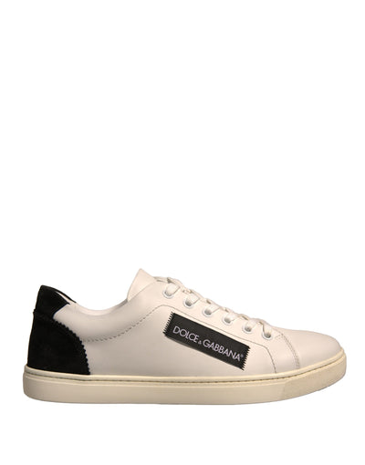 Dolce &amp; Gabbana witte suède lage sneakers