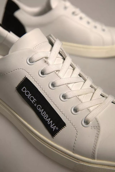 Dolce &amp; Gabbana witte suède lage sneakers