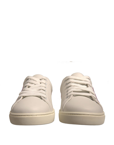 Dolce &amp; Gabbana witte suède lage sneakers