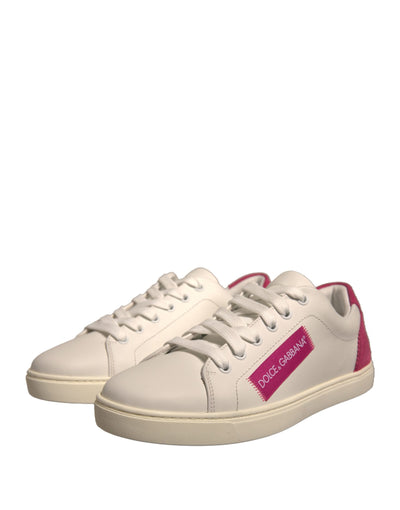 Dolce &amp; Gabbana witte suède lage sneakers