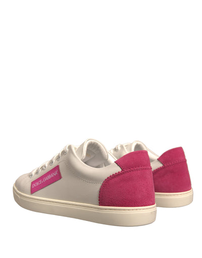 Dolce &amp; Gabbana witte suède lage sneakers