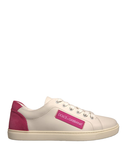 Dolce &amp; Gabbana witte suède lage sneakers