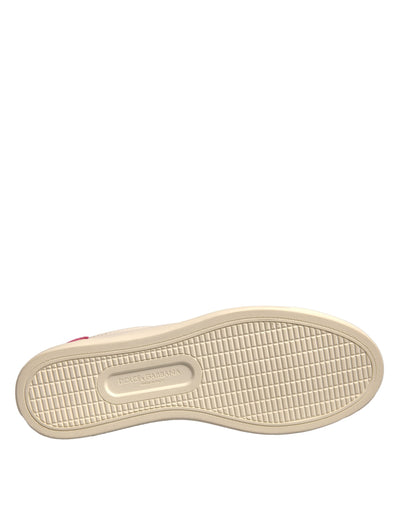 Dolce &amp; Gabbana witte suède lage sneakers
