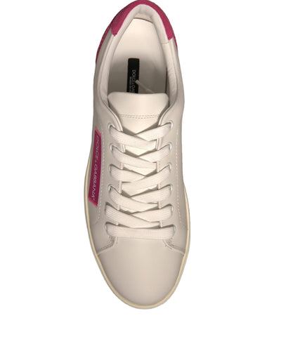 Dolce &amp; Gabbana witte suède lage sneakers