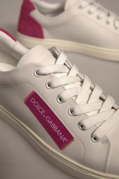 Dolce &amp; Gabbana witte suède lage sneakers