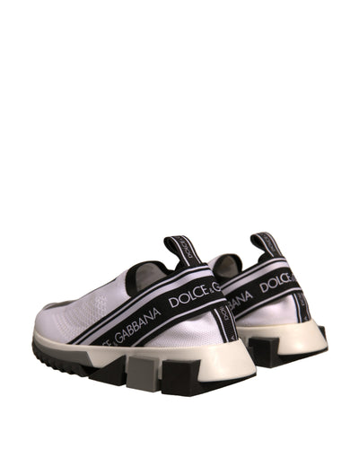 Dolce &amp; Gabbana Witte Zwarte Slip On Sorrento Sneakers Schoenen