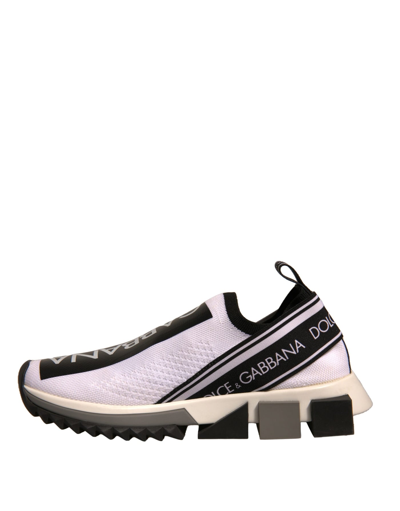 Dolce &amp; Gabbana Witte Zwarte Slip On Sorrento Sneakers Schoenen