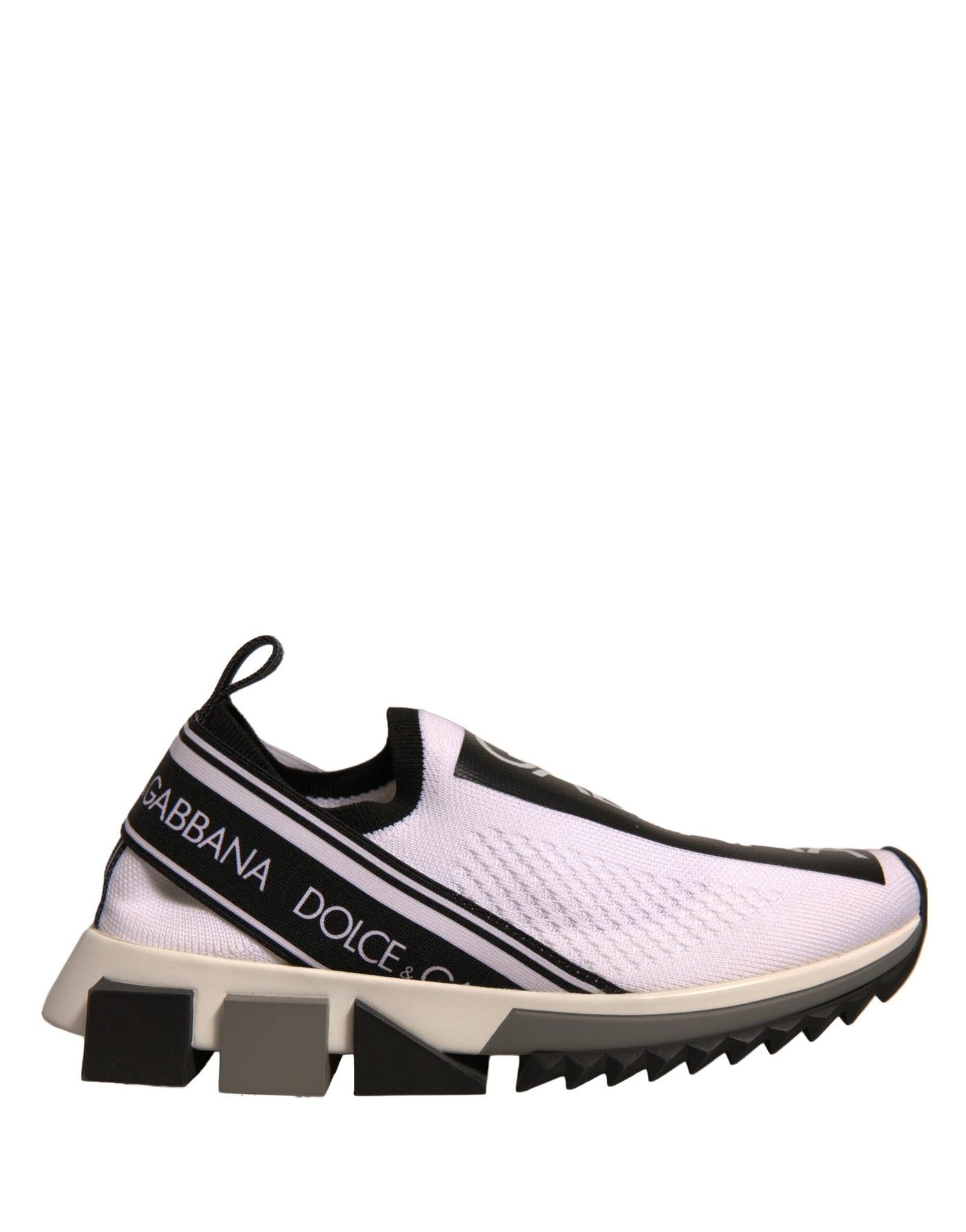 Dolce &amp; Gabbana Witte Zwarte Slip On Sorrento Sneakers Schoenen