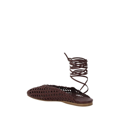 Mules en cuir effet filet Forte_Forte