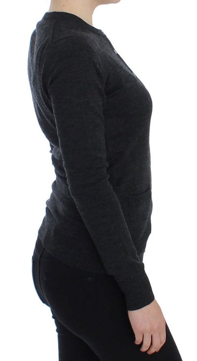 Dolce &amp; Gabbana Grijze Wollen Vest met Knoopjes