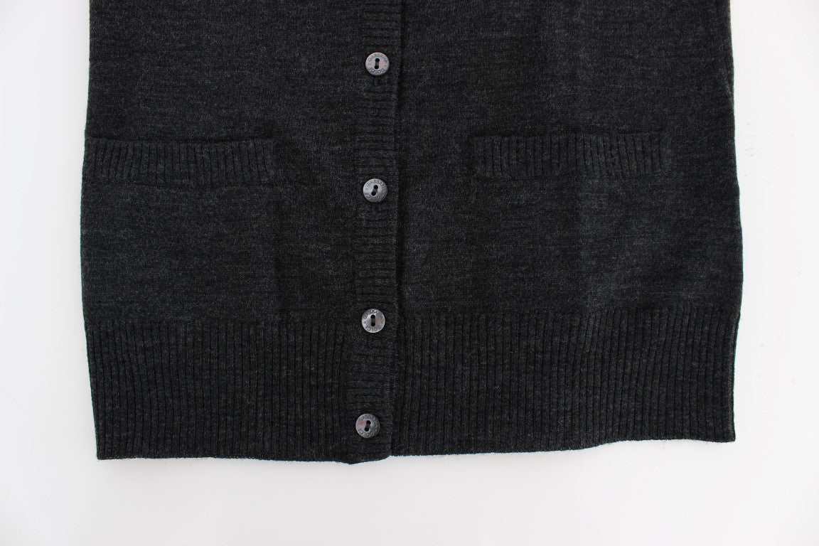 Dolce &amp; Gabbana Grijze Wollen Vest met Knoopjes