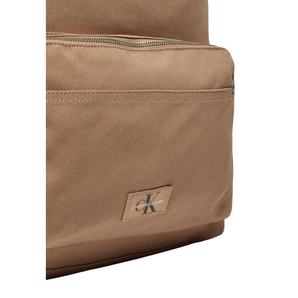 Sac à dos beige en polyester recyclé Calvin Klein Jeans