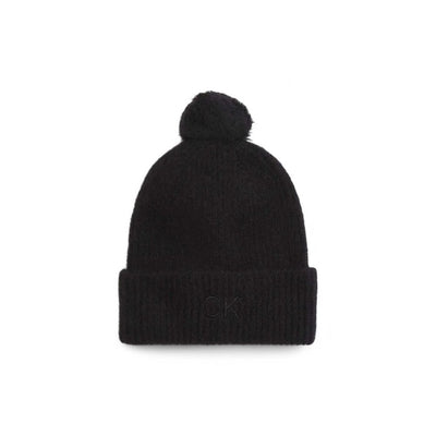 Casquette de baseball en cuir d'alpaga noir Calvin Klein