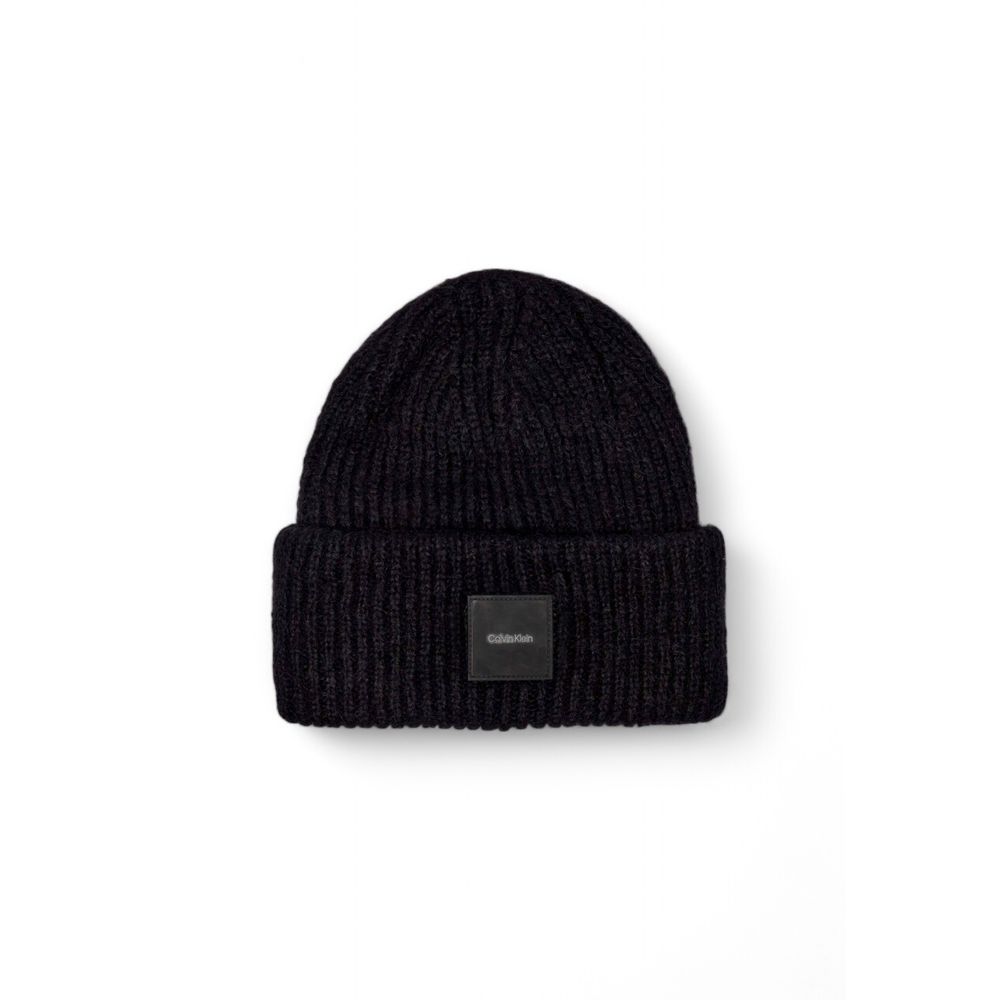 Calvin Klein Black Alpaca Leather Caps Baseball Hat