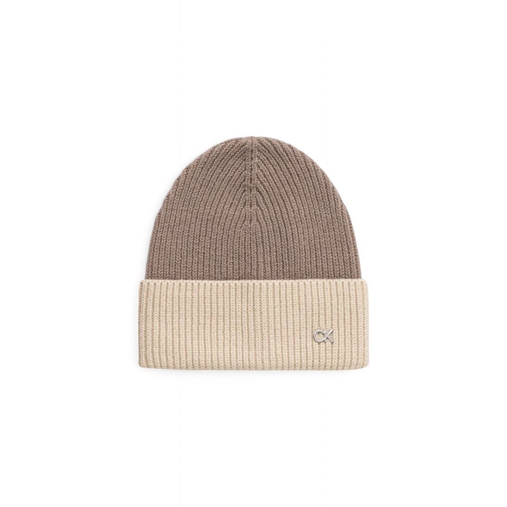 Casquette de baseball en laine beige Calvin Klein