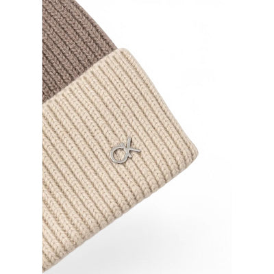 Casquette de baseball en laine beige Calvin Klein