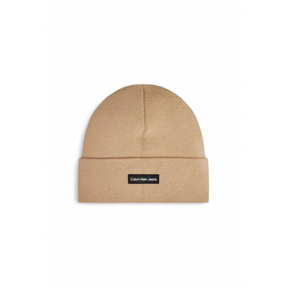 Calvin Klein Jeans Beige Recycled Polyester Caps Baseball Hat