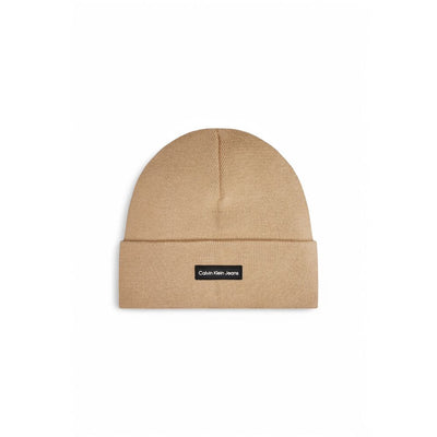 Calvin Klein Jeans Beige Recycled Polyester Caps Baseball Hat