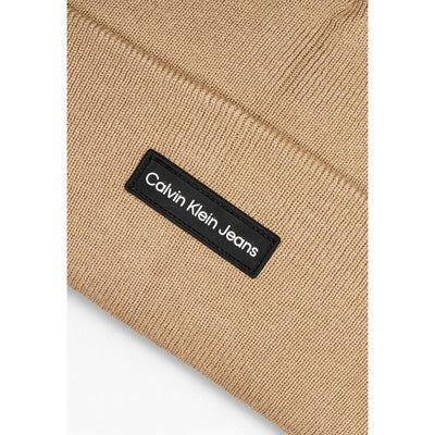 Calvin Klein Jeans Beige Recycled Polyester Caps Baseball Hat
