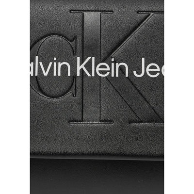 Calvin Klein Jeans Black And White Artificial Leather Handbag