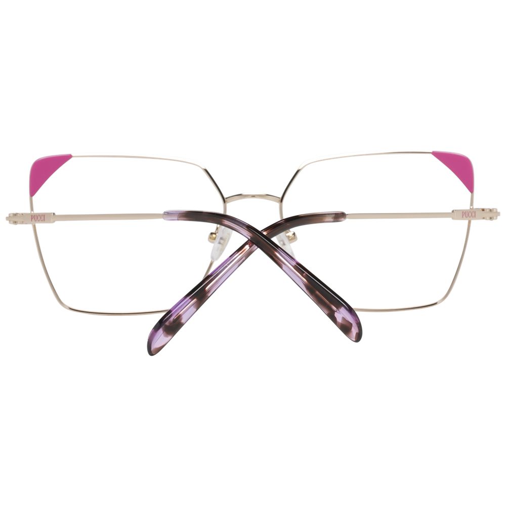 Montures optiques pour femmes Emilio Pucci en or rose