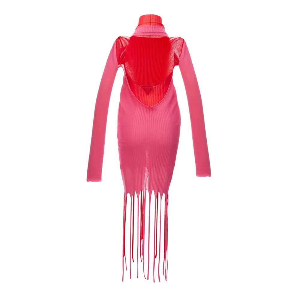 Bottega Veneta Robe longue en coton rose