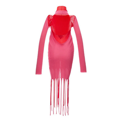 Bottega Veneta Robe longue en coton rose