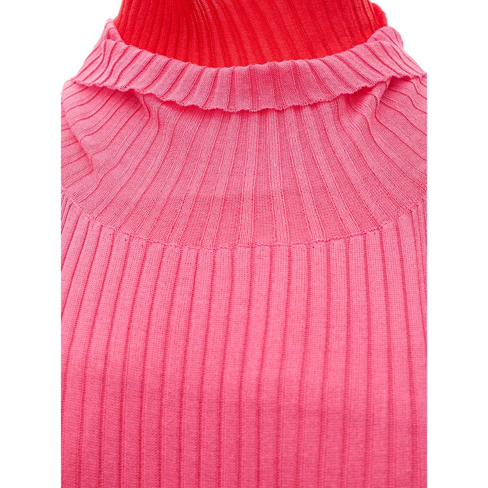 Bottega Veneta Robe longue en coton rose