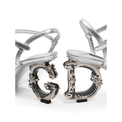 Dolce & Gabbana Gray Leather Sandal