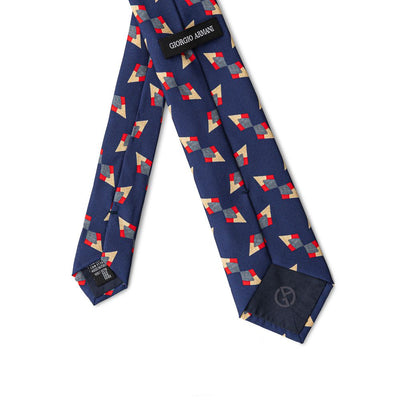Cravates et nœud papillon en soie bleue Giorgio Armani