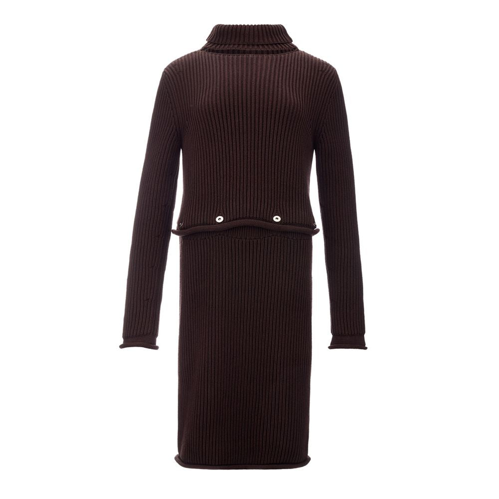 Robe élégante en viscose marron Bottega Veneta
