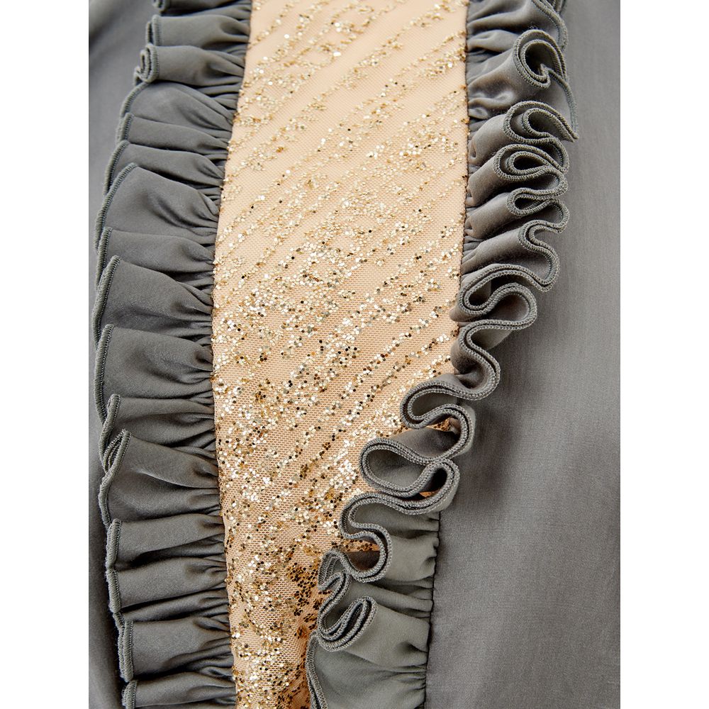 Lardini elegante veelkleurige zijde-linnen top