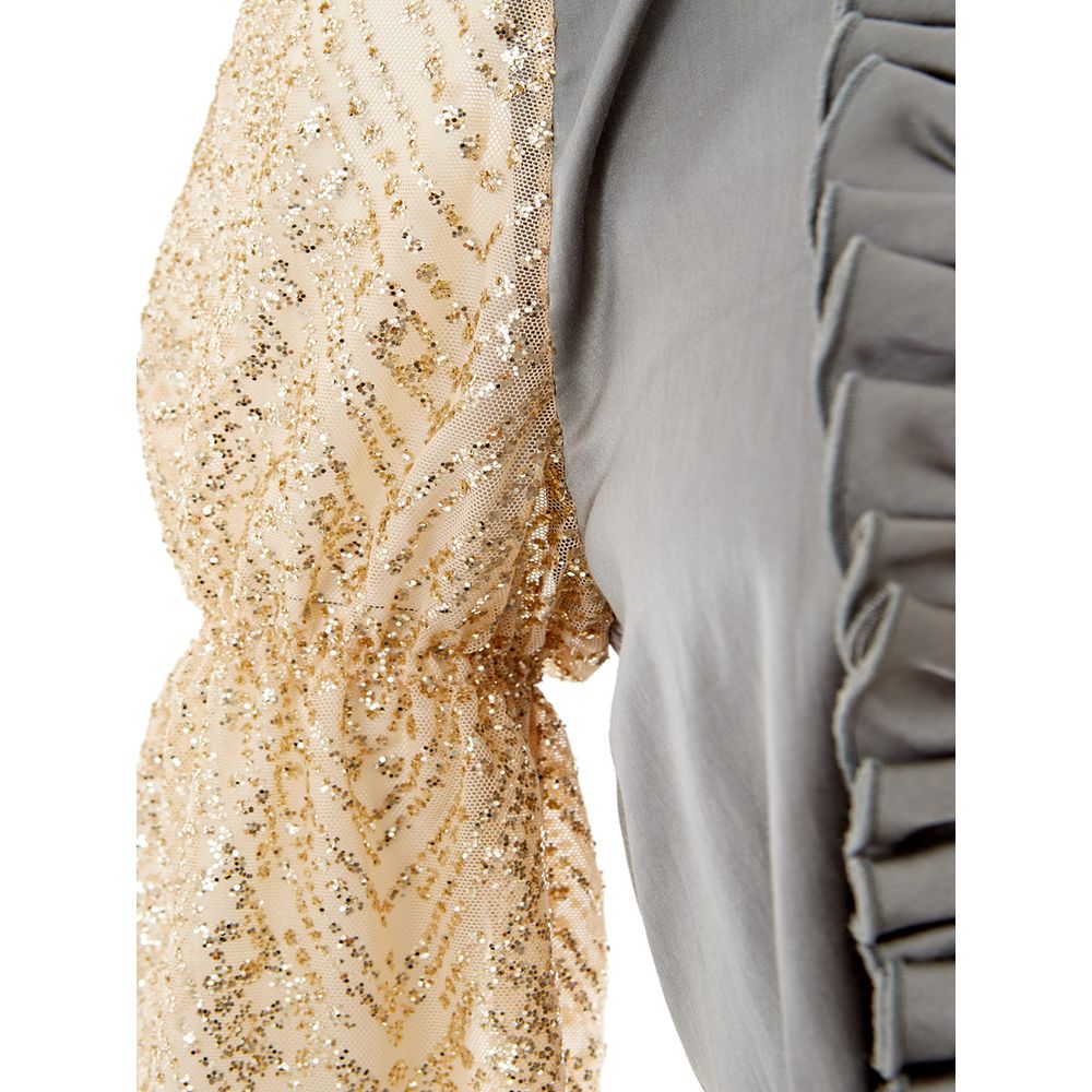 Lardini elegante veelkleurige zijde-linnen top