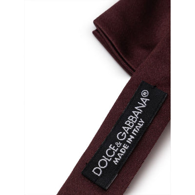 Nœud papillon en soie bordeaux Dolce &amp; Gabbana