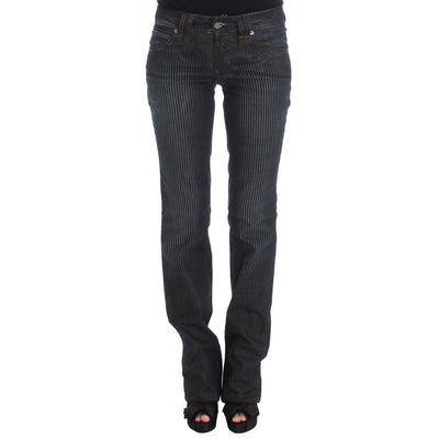 John Galliano Blue Cotton Bootcut Jeans